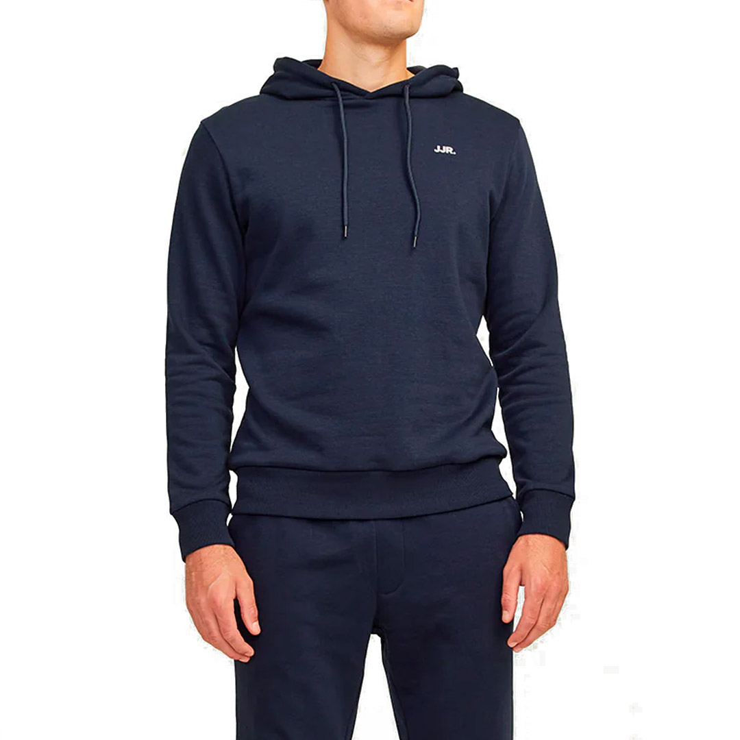 JJ REBEL  LOGO SWEAT HOOD 12263852-SKY CAPTAIN Μπλε