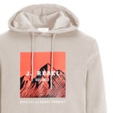 JJ REBEL RAVEN SWEAT HOOD 12266380-MOONBEAM Γκρί Εικόνα 0