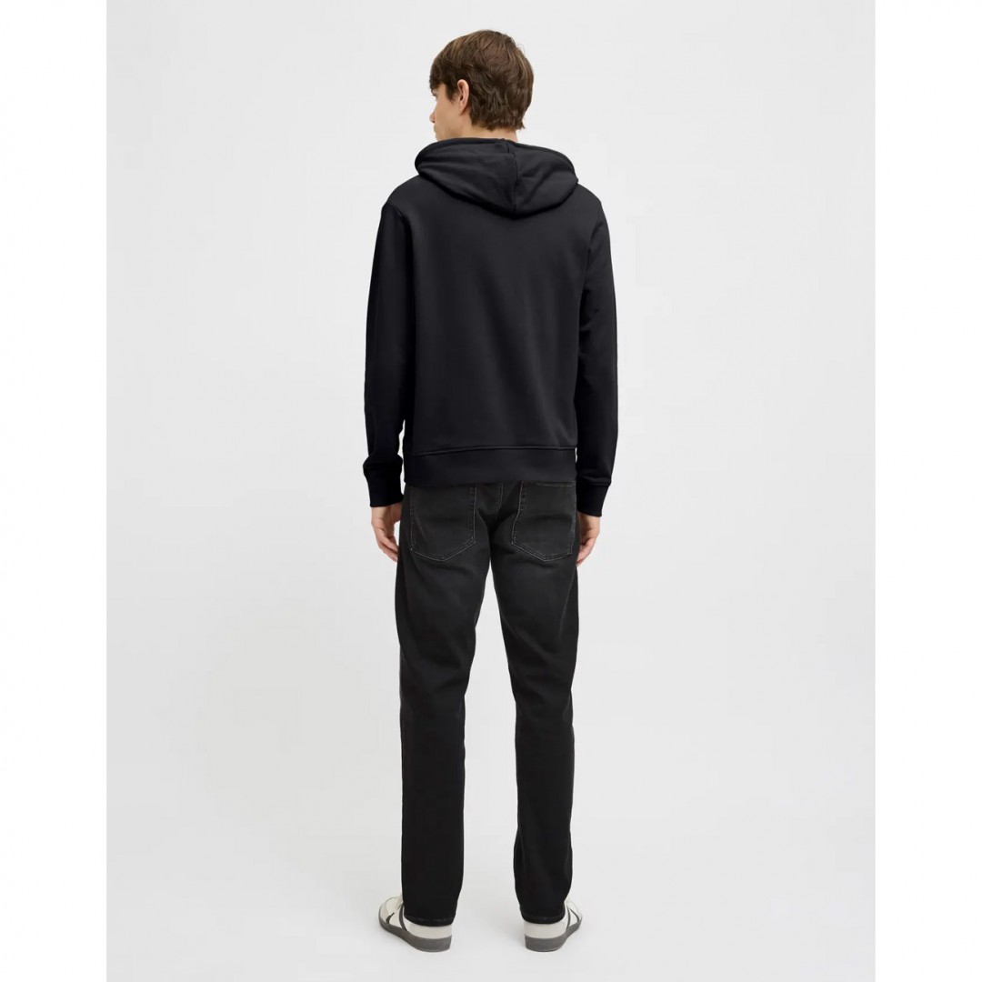 JJ REBEL JEANS PRINT SWEAT HOOD SN 12268879-BLACK Μαύρο