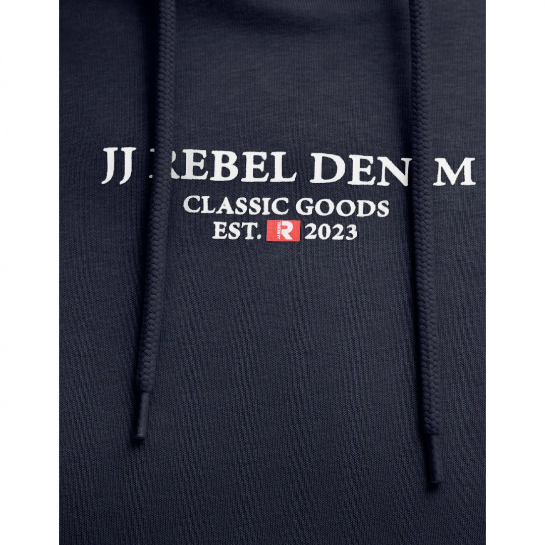 JJ REBEL JEANS PRINT SWEAT HOOD SN 12268879-SKY CAPTAIN Μπλε