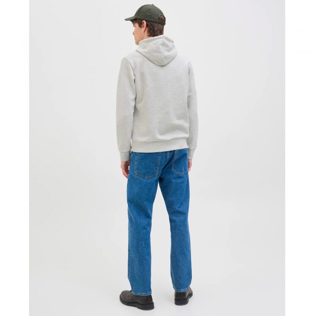 JJ REBEL JREBLASSE SWEAT HOOD 12279395-WHITE MELANGE Λευκό