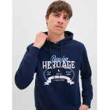 JJ REBEL JREBLASSE SWEAT HOOD 12279395-SKY CAPTAIN Μπλε Εικόνα 0