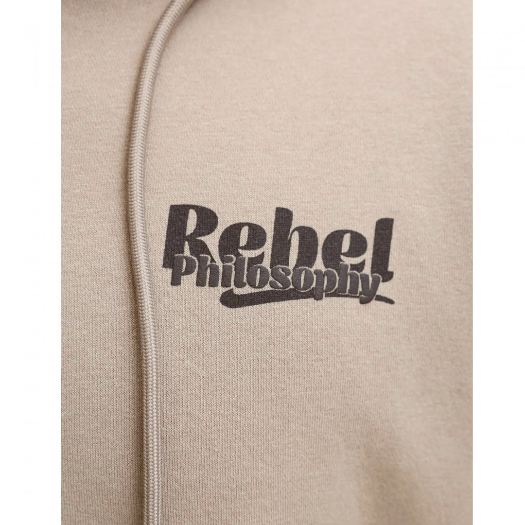 JJ REBEL JREBRAKIM SWEAT ZIP HOOD 12279424-ROASTED CASHEW Μπέζ