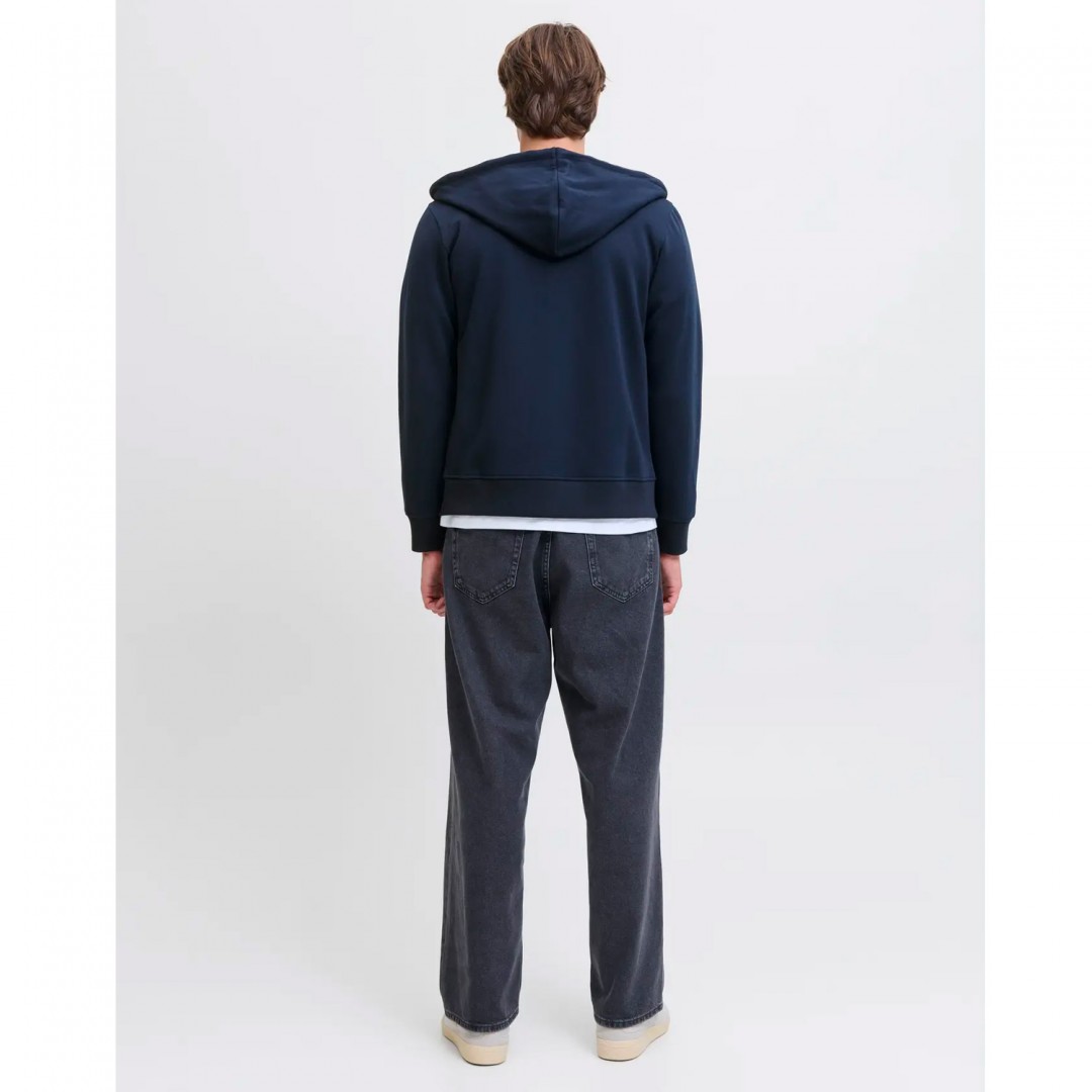 JJ REBEL JREBRAKIM SWEAT ZIP HOOD 12279424-SKY CAPTAIN Μπλε