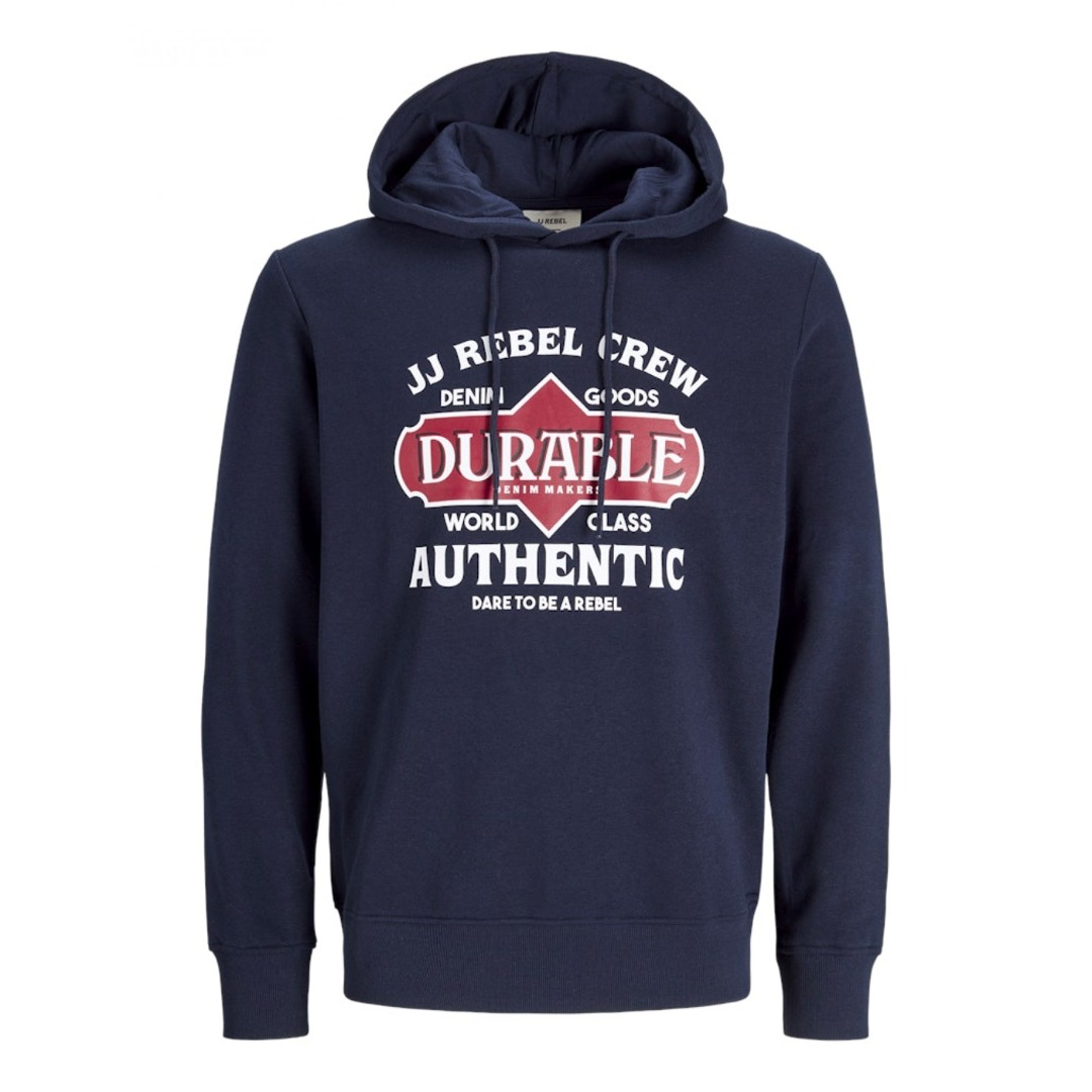 JJ REBEL JREBCASPER SWEAT HOOD 12266364-SKY CAPTAIN Μπλε