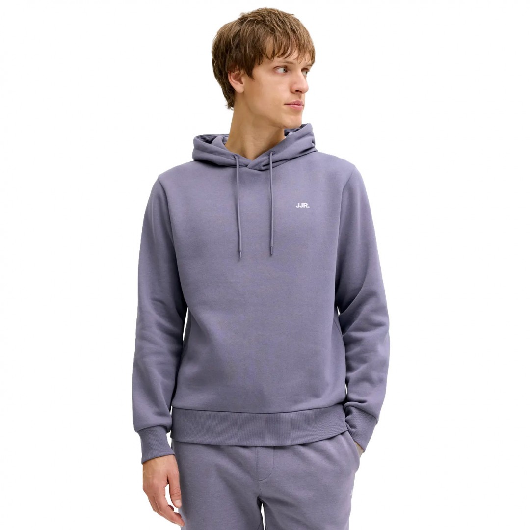 JJ REBEL  LOGO SWEAT HOOD 12263852-FOLKSTONE GRAY Purple