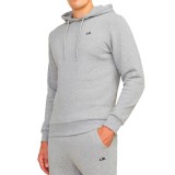 JJ REBEL  LOGO SWEAT HOOD 12263852-LIGHT GREY MELANGE Γκρί Εικόνα 
