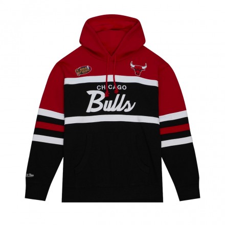 MITCHELL & NESS NBA HEAD COACH HOODIE BULLS FPHD6293-CBUYYPPPRDBK-RED-BLACK Μαύρο