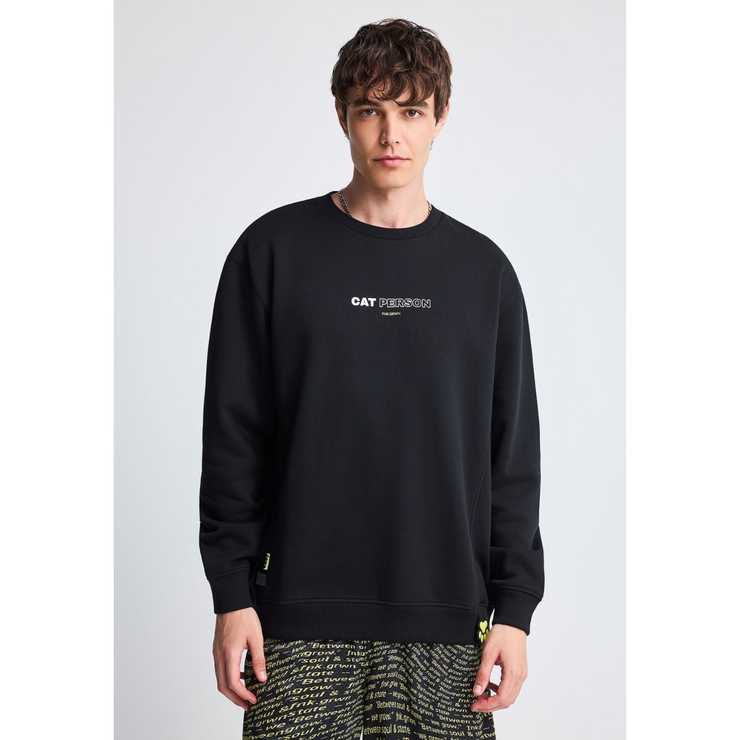 GRWN CREW NECK SWEATERS GRW014-908-06-BLACK Black