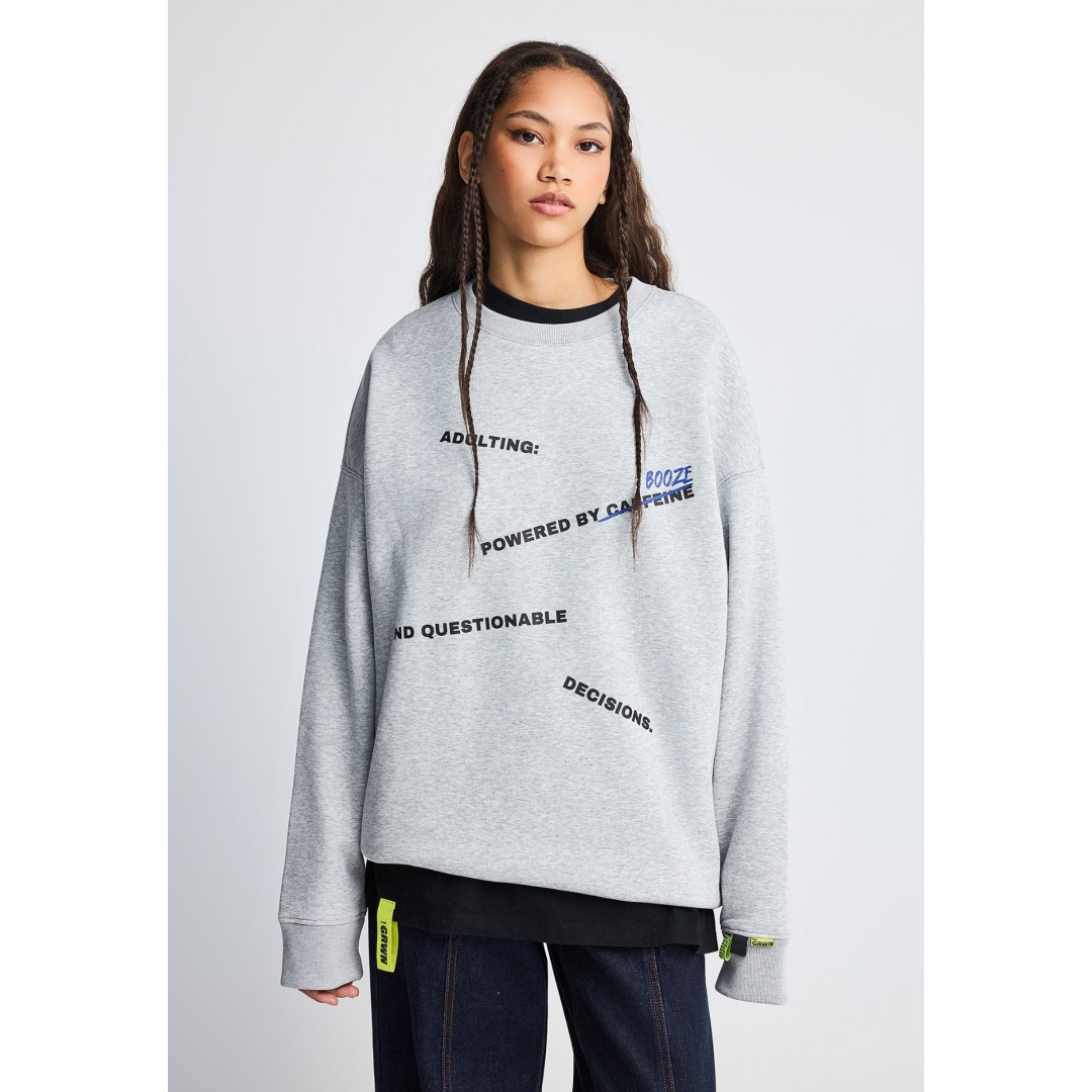GRWN CREW NECK SWEATERS GRW014-909-06-GREY Grey