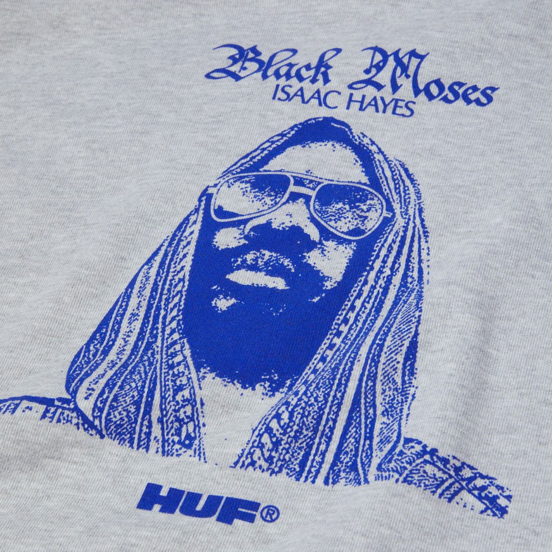 HUF BLACK MOSES P/O HEAVYWEIGHT HOODIE PF00792-ASH Grey