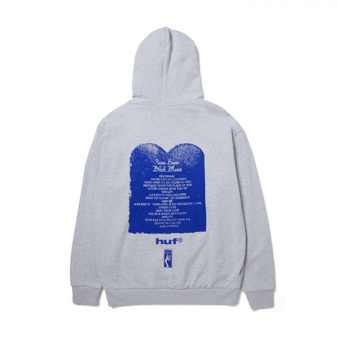 HUF BLACK MOSES P/O HEAVYWEIGHT HOODIE PF00792-ASH Grey