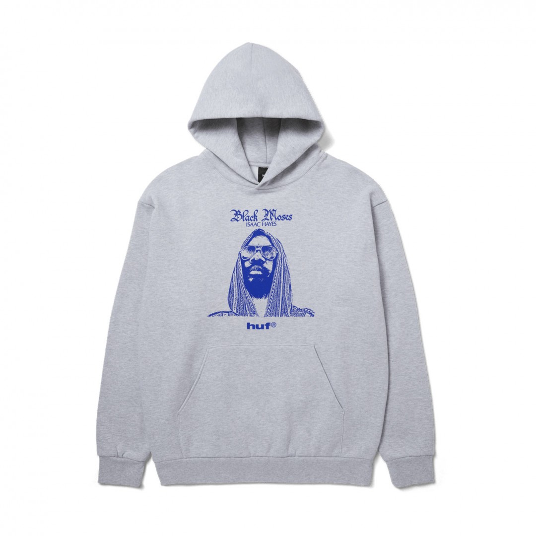 HUF BLACK MOSES P/O HEAVYWEIGHT HOODIE PF00792-ASH Grey