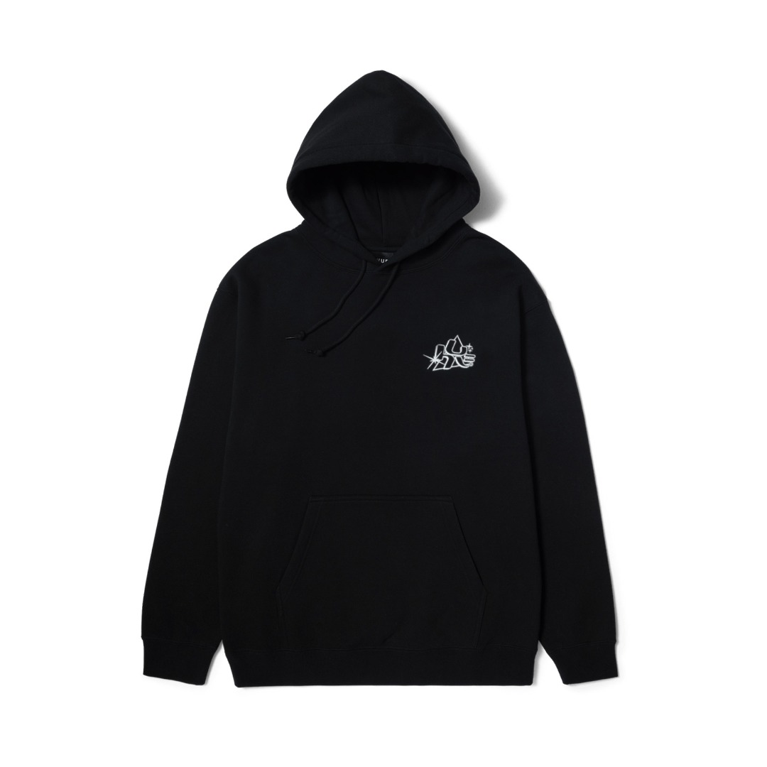 HUF GLOW P/O HOODIE PF00687-BLACK Μαύρο