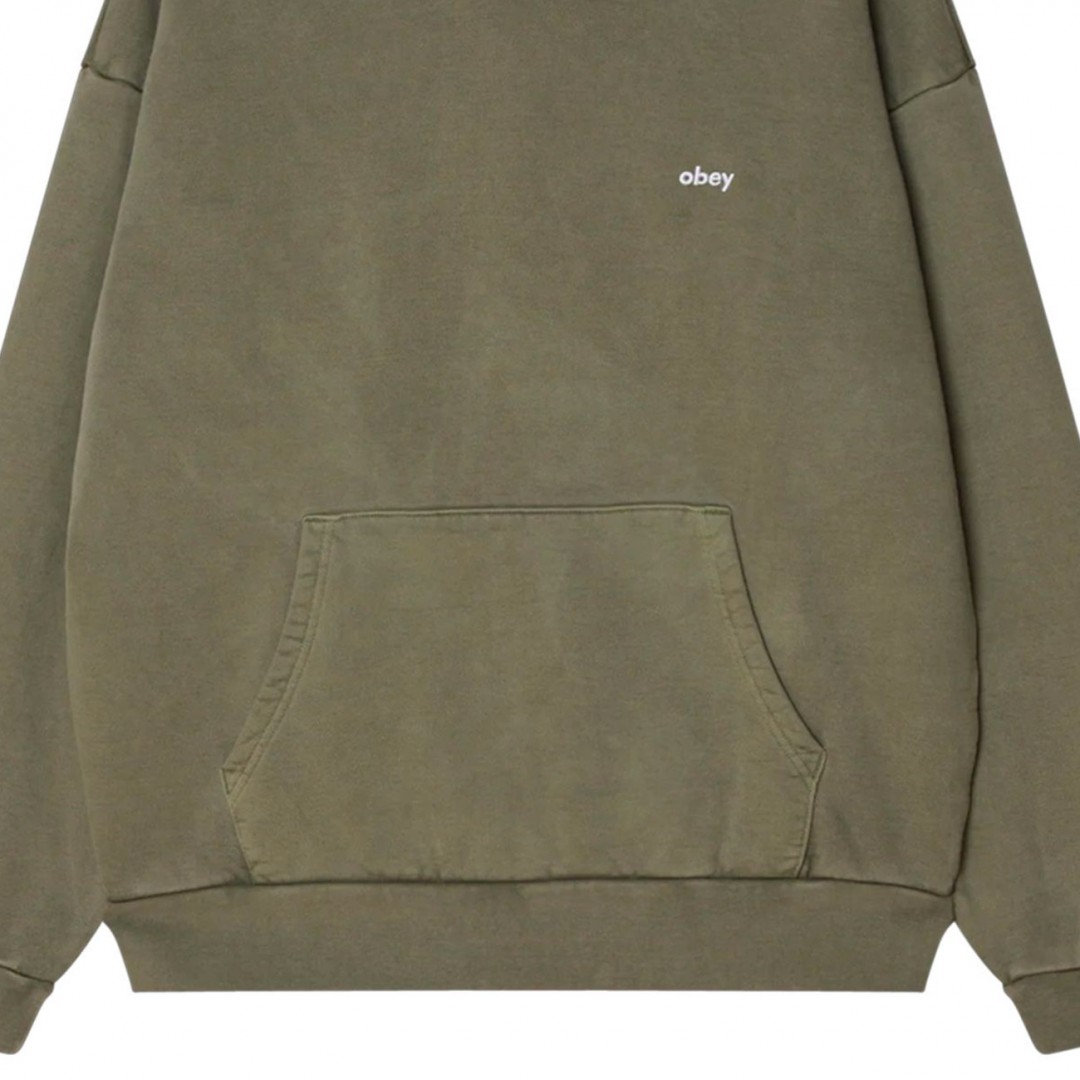 OBEY LOWERCASE PIGMENT HOOD FLEECE 112470194-DLN ΛΑΔΙ