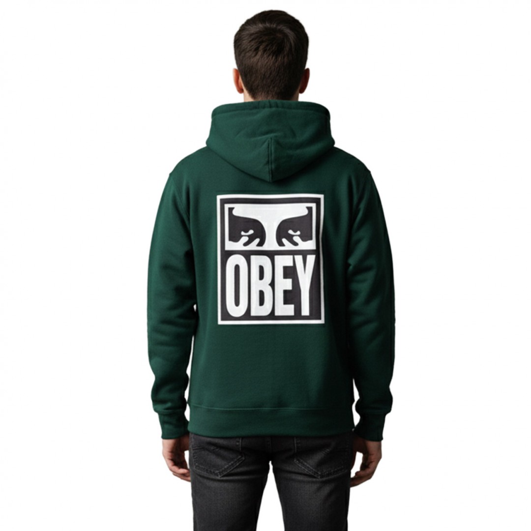 OBEY EYES ICON HOOD FLEECE 112843126-BTG Pine