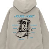 OBEY PYRAMID SCROLL FLEECE 112844272-MNS Ecru Image 1