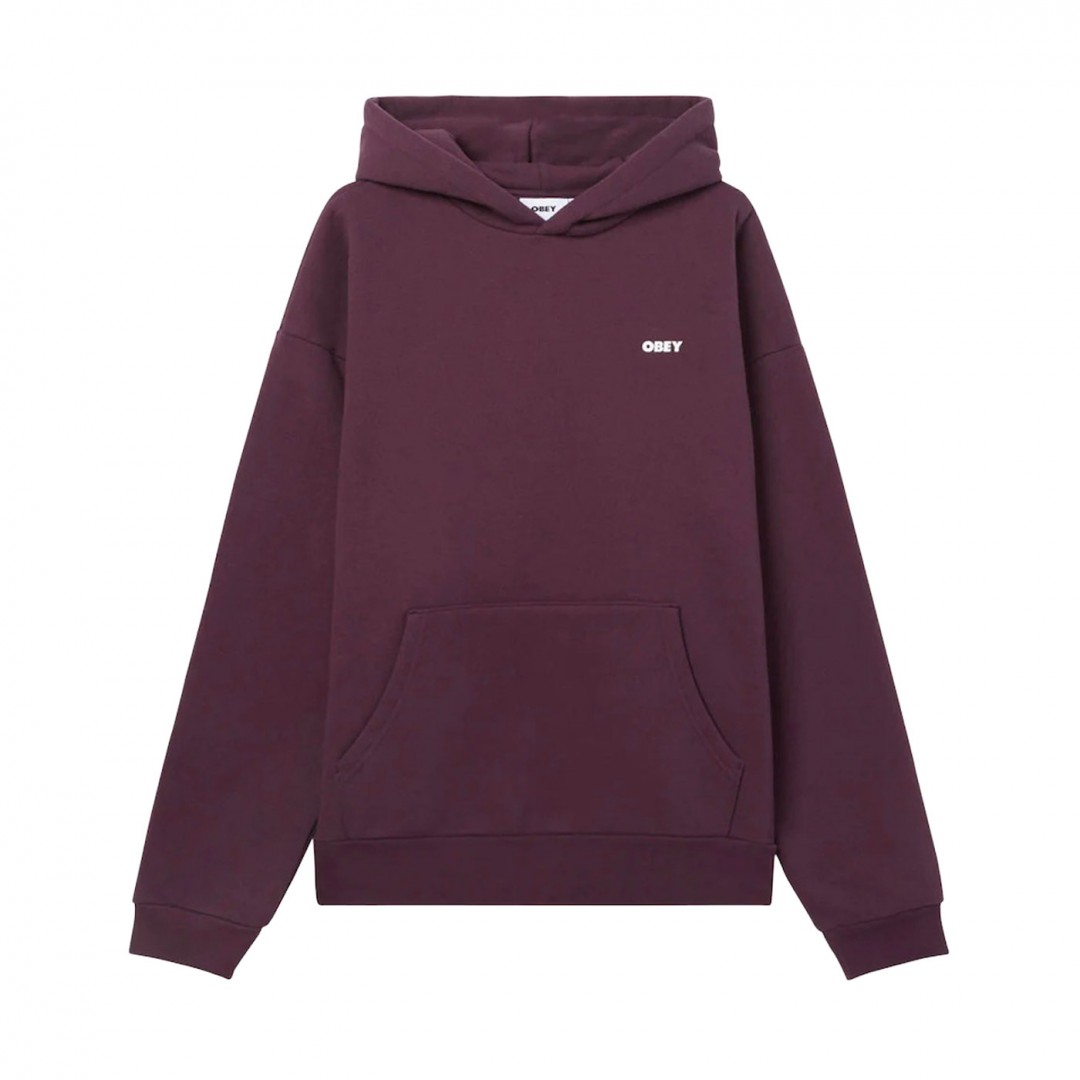 OBEY BOLD STAR EXTRA HEAVY HOOD FLEECE 112470224-WNT Βordeaux