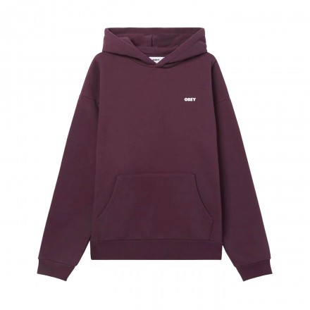 OBEY BOLD STAR EXTRA HEAVY HOOD FLEECE 112470224-WNT Βordeaux