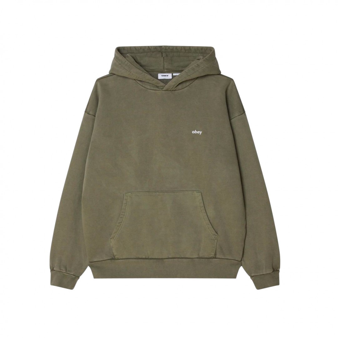 OBEY LOWERCASE PIGMENT HOOD FLEECE 112470194-DLN ΛΑΔΙ