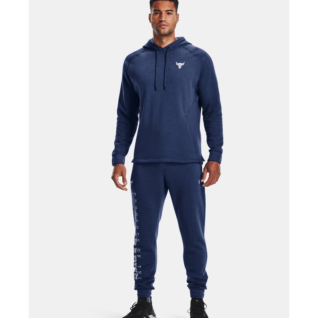 UNDER ARMOUR UA PROJECT ROCK CC FLEECE HOODIE 1367033-404 Blue