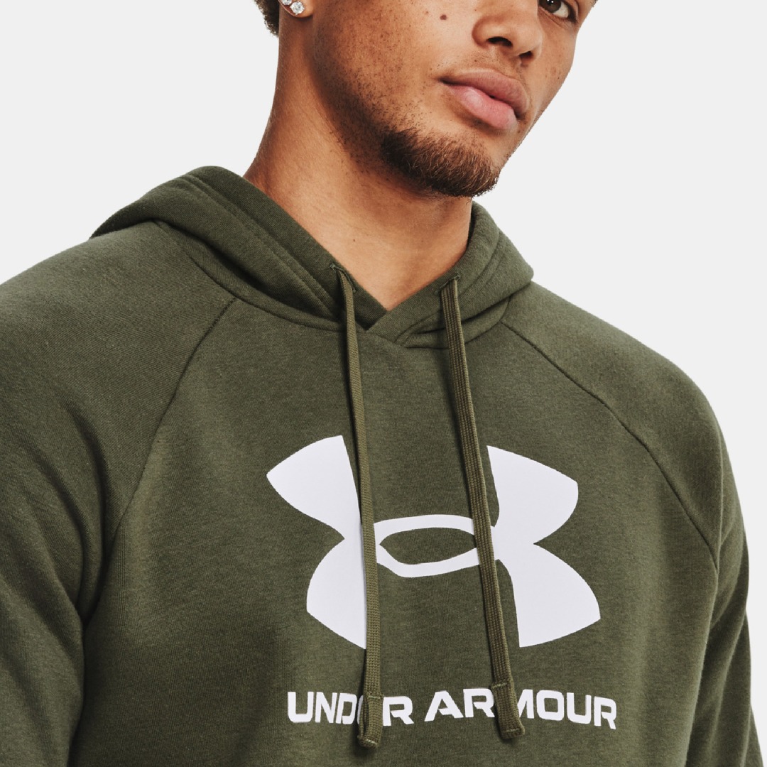 UNDER ARMOUR RIVAL FLEECE LOGO HD 1379758-390 Κhaki