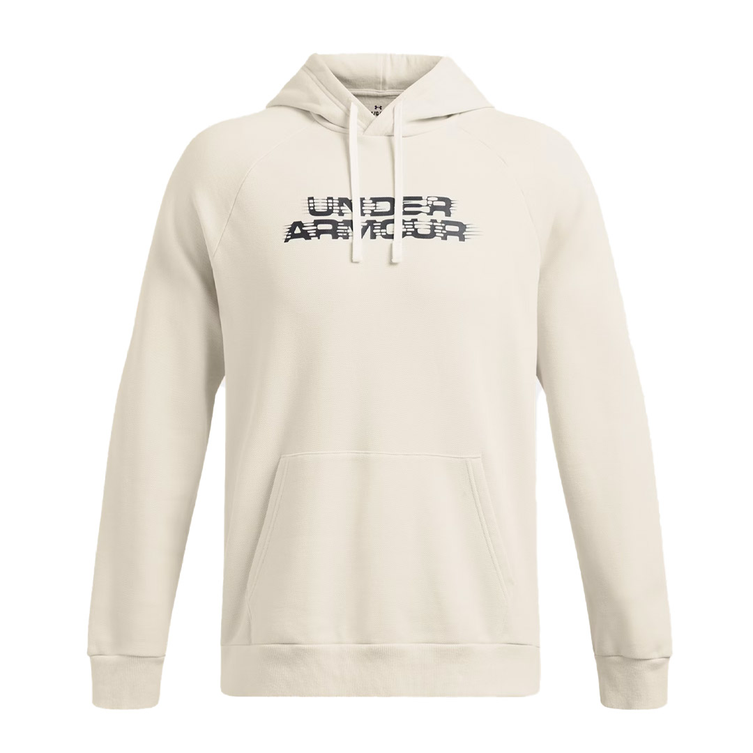 UNDER ARMOUR RIVAL FLC TXTR CG HOODIE 1389428-110 Εκρού