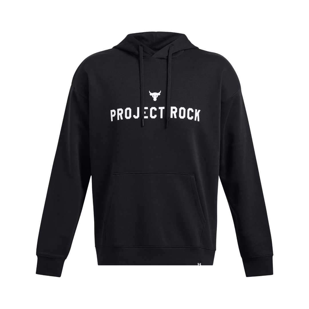 UNDER ARMOUR PROJECT ROCK ICON FLEECE HOODY 1386882-001 Black