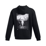 UNDER ARMOUR PROJECT ROCK ICON FLEECE HOODY 1386882-001 Black Image 3
