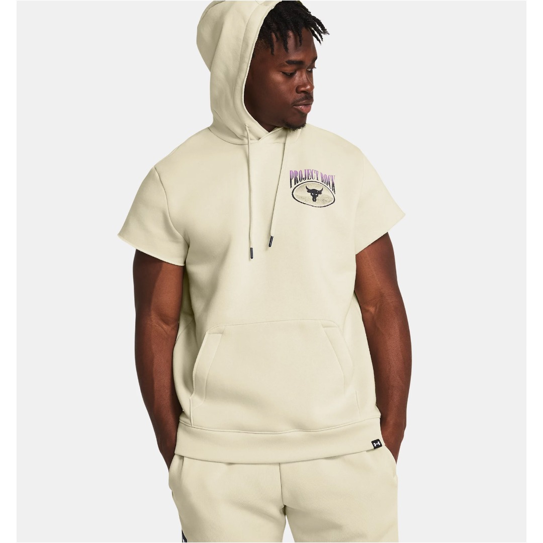 UNDER ARMOUR PJT RCK Q1 SS ESS FLEECE HDY 1383209-273 Ecru