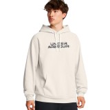 UNDER ARMOUR RIVAL FLC TXTR CG HOODIE 1389428-110 Εκρού Εικόνα 