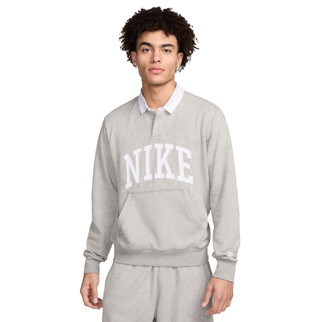 NIKE M NK CLUB HBR FT LS POLO FN3112-063 Grey