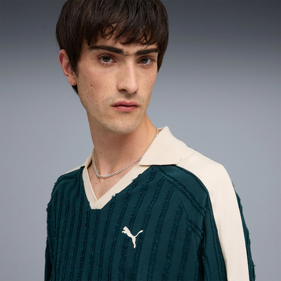 PUMA T7 RELAXED LONG SLEEVE POLO 634311-75 Green