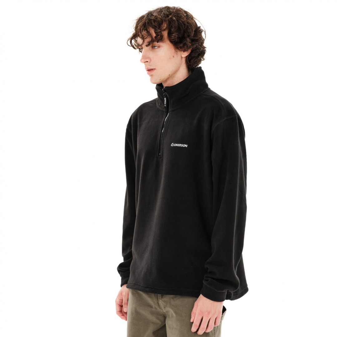 EMERSON MEN'S HALF ZIP FLEECE 262.EM28.25-BLACK Μαύρο