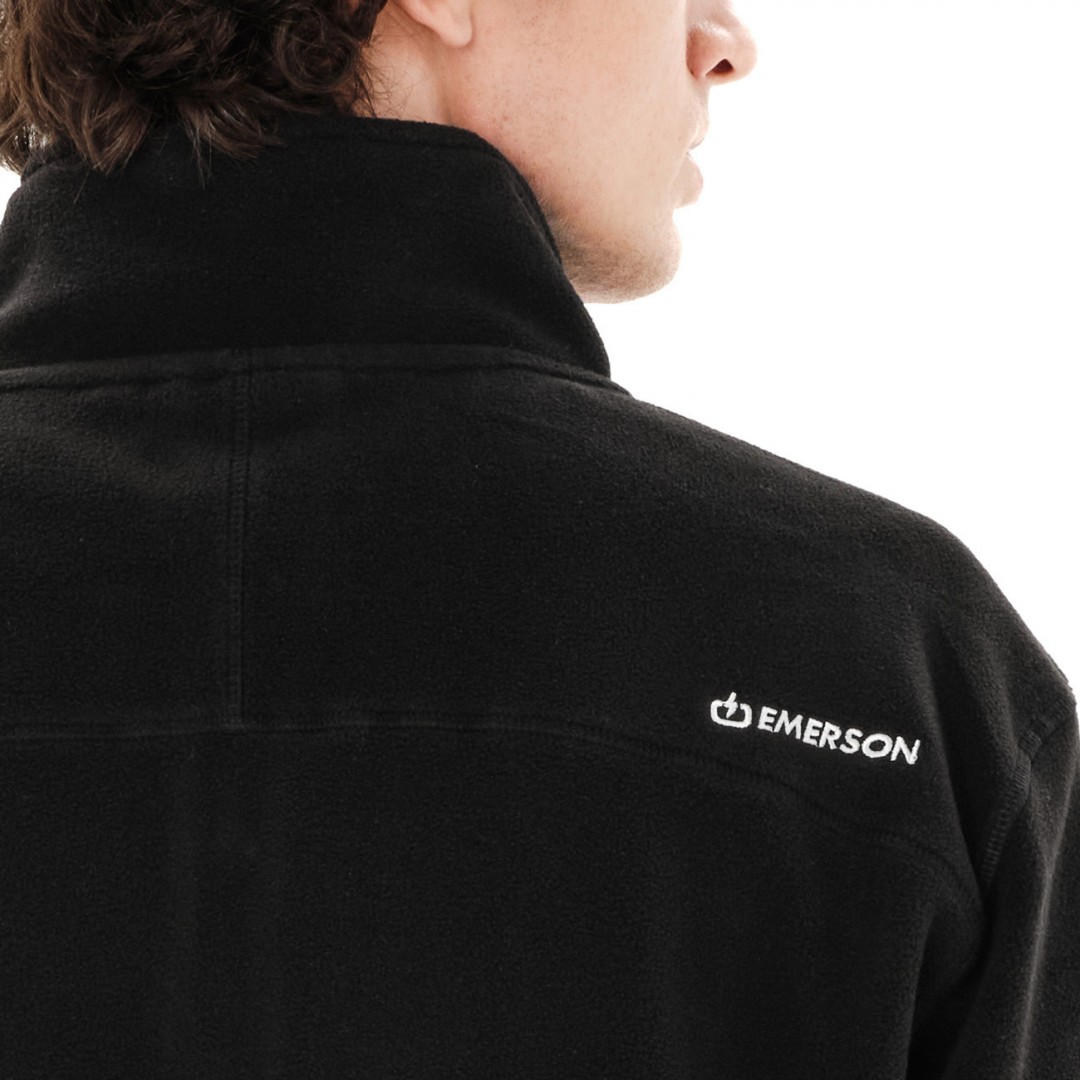 EMERSON MEN'S HALF ZIP FLEECE 262.EM28.25-BLACK Μαύρο