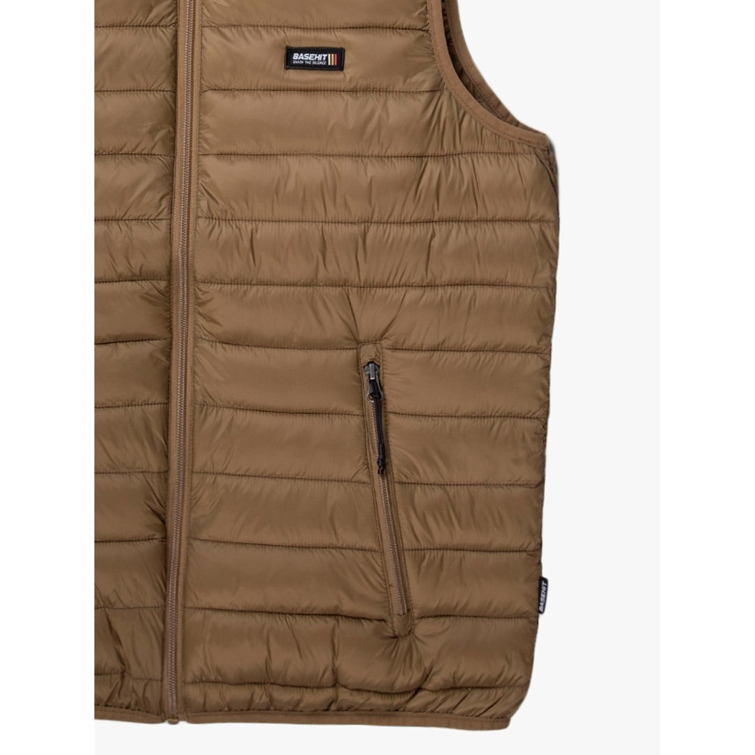 BASEHIT MEN'S PUFFER VEST JACKET 201.BM10.141-NL GOLD BROWN Καφέ