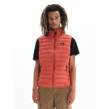 BASEHIT MEN'S PUFFER VEST JACKET 201.BM10.141-NL BURNT ORANGE Πορτοκαλί