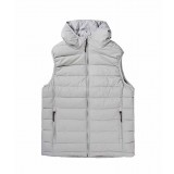 EMERSON HOODED FAKE DOWN QUILTED VEST JACKET 192.EM10.120-RPS ICE Γκρί