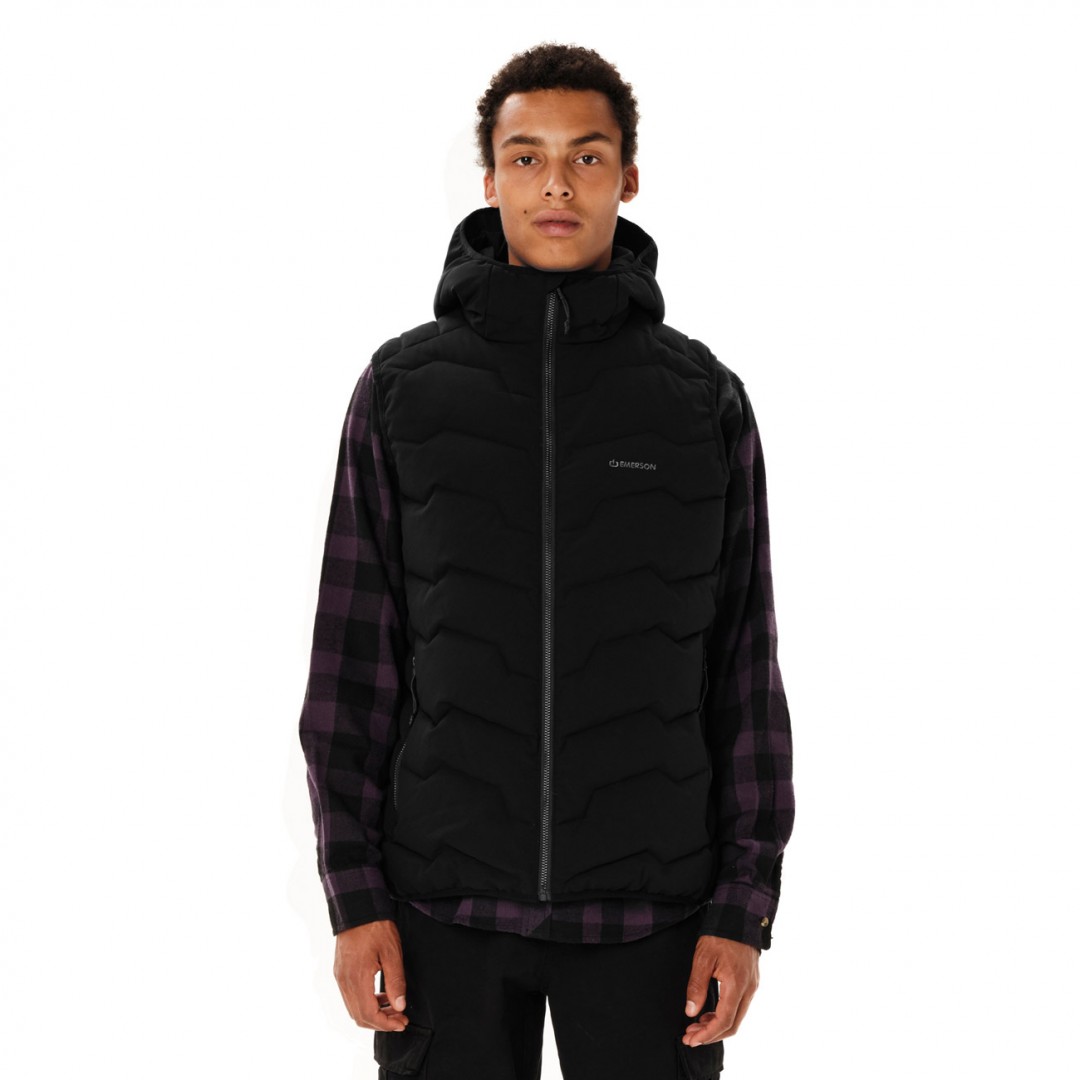 EMERSON MEN'S VEST JACKET 262.EM10.57-BLACK Black