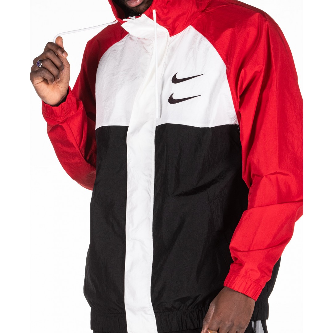 NIKE SPORTSWEAR SWOOSH WOVEN HOODED JACKET CJ4888-657 Red