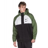 NIKE SPORTSWEAR SWOOSH WOVEN HOODED JACKET CJ4888-010 Black Image 