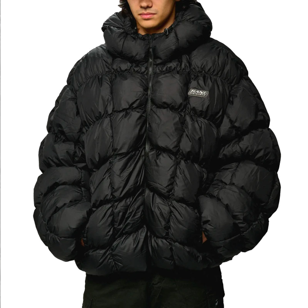 KARL KANI SRORT PATCH SQUARE QUILTED PUFFER JACKET KM243-046-2-BLACK Μαύρο