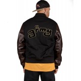 GRIMEY LUST MANTRA WOOL BASEBALL JACKET GBJK147-BLK Black Image 0