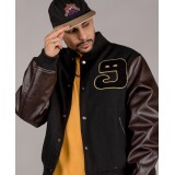 GRIMEY LUST MANTRA WOOL BASEBALL JACKET GBJK147-BLK Black Image 1