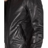 SUPERDRY LEATHER FLIGHT BOMBER JACKET M5000061A-02A Black Image 2