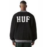 HUF SHERPA VARSITY JACKET JK00379-BLACK Μαύρο Εικόνα 0
