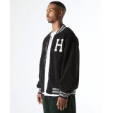 HUF SHERPA VARSITY JACKET JK00379-BLACK Μαύρο Εικόνα 1