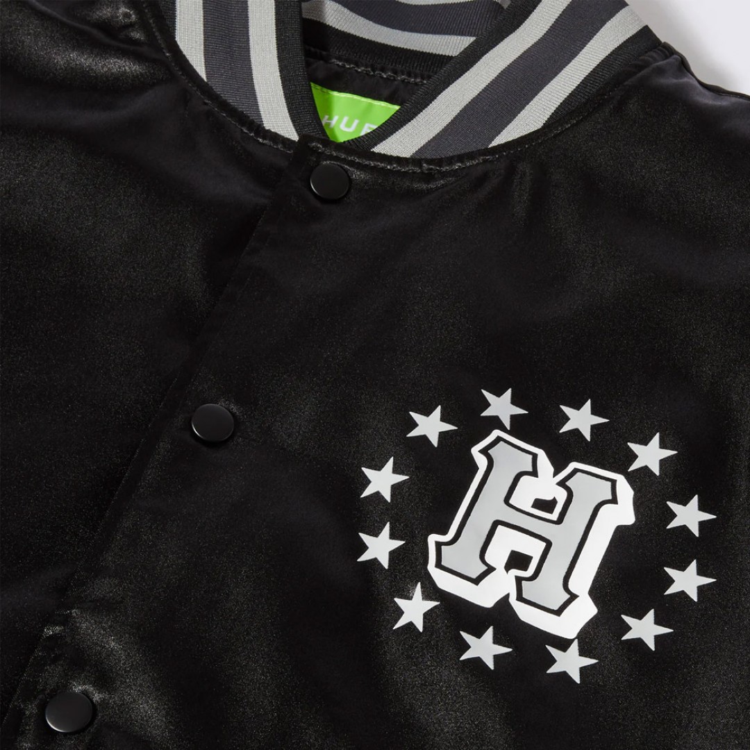 HUF GALACTIC STACK BASEBALL JACKET JK00409-BLACK Μαύρο