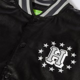 HUF GALACTIC STACK BASEBALL JACKET JK00409-BLACK Μαύρο Εικόνα 0