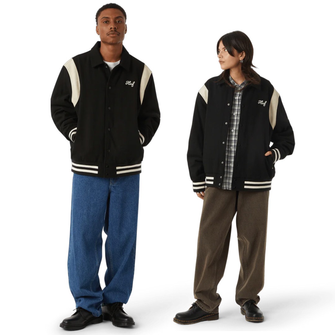 HUF SONG VARSITY JACKET JK00439-BLACK Black